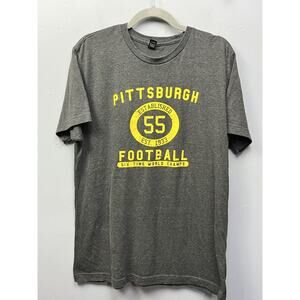 Pittsburgh Steelers Shirt Mens Large‎ Gray Devin Bush 55 Football NFL